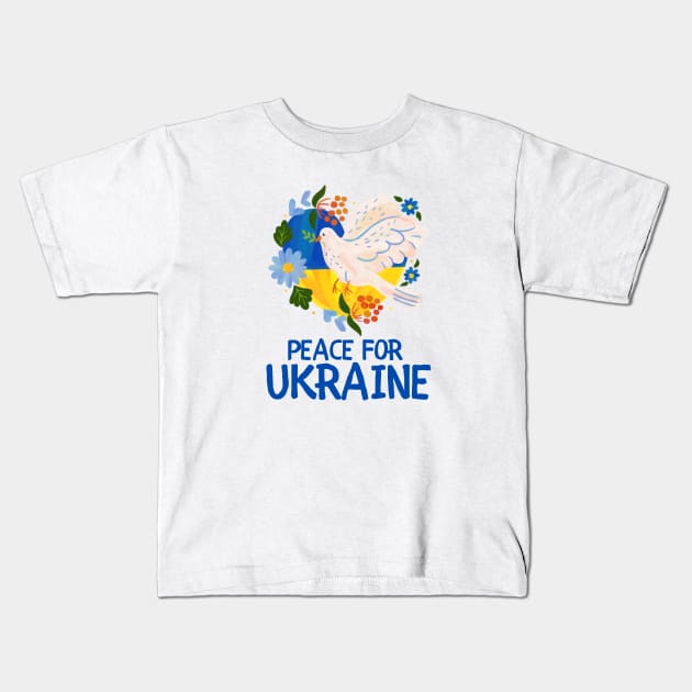 Peace For Ukraine Kids T-Shirt by Style24x7